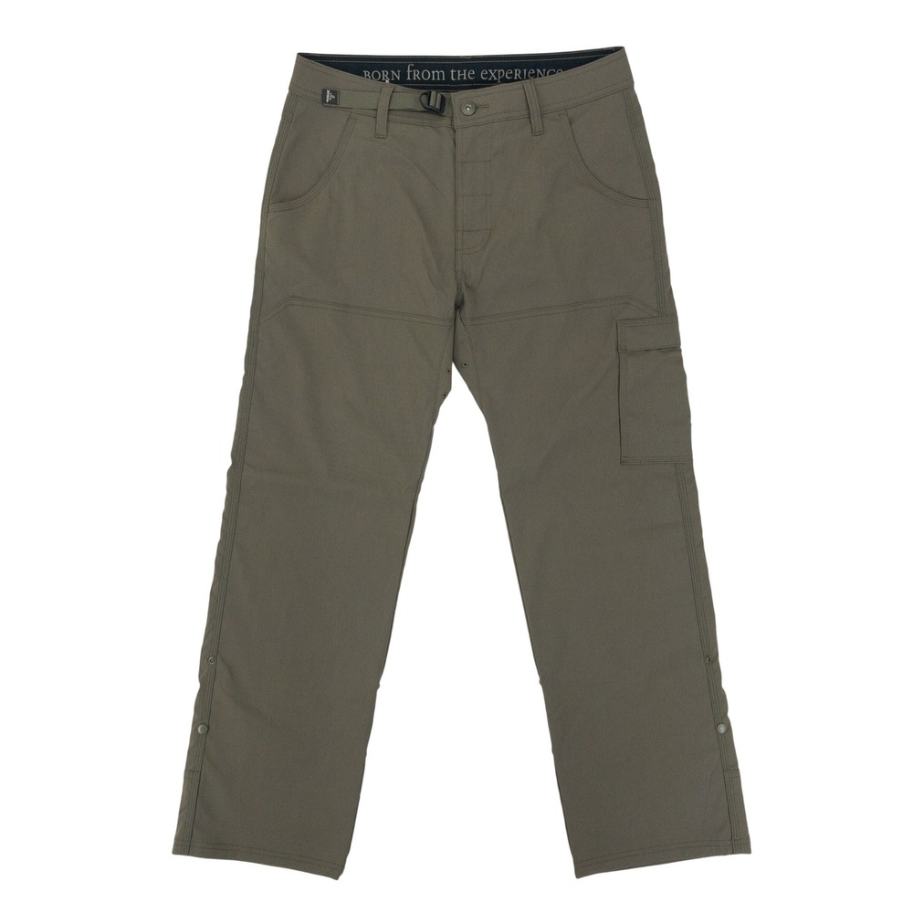 Prana Stretch Zion Pants Mens Size 31 Brown Hiking Cargo Outdoor Roll Up Leg